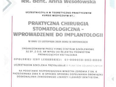 lek. dent. <span>Anna Wesołowska</span> 9
