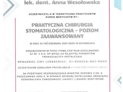 lek. dent. <span>Anna Wesołowska</span> 7