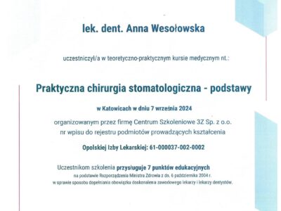 lek. dent. <span>Anna Wesołowska</span> 8