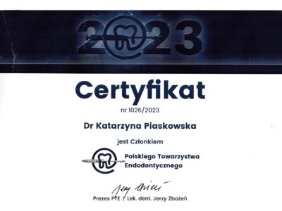 lek. dent. <span>Katarzyna Piaskowska</span> 27