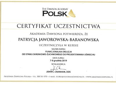 lek. dent. <span>Patrycja Jaworowska- Baranowska</span> 8