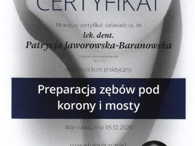 lek. dent. <span>Patrycja Jaworowska- Baranowska</span> 7