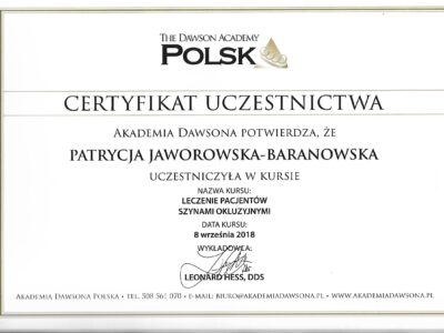 lek. dent. <span>Patrycja Jaworowska- Baranowska</span> 9